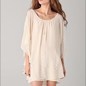 Free People Embroidered Cape Dress